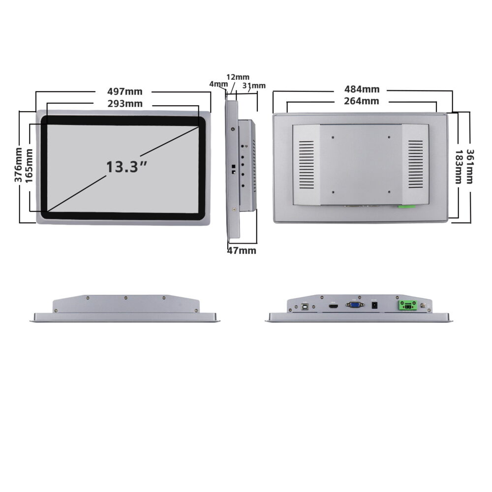 13.3寸 全视角纯平面触摸工业显示器 SCD-A133WR - 图片 8