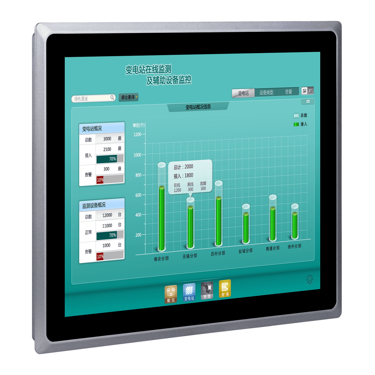 15寸电容触摸屏工业显示器 SCD-A150SR - VGA+HDMI